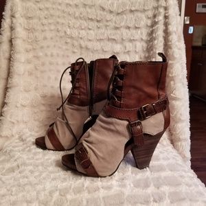 Peeptoe booties